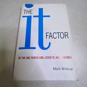 The It Factor Book Paperback Wiskup White Communication Self-Help Social Skills